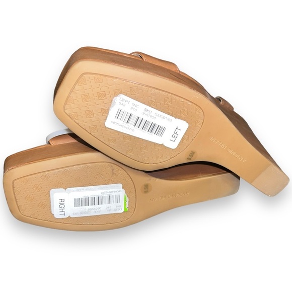 ✅Antonio Melani Leather Wrapped Strappy Wedge Platform Women Sandals Shoe - Picture 6 of 7